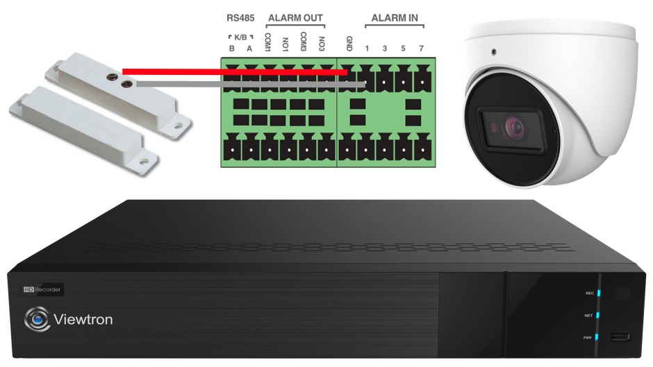 magnetic door sensor DVR alarm input