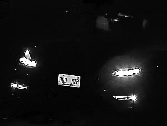 night front license plate recognition