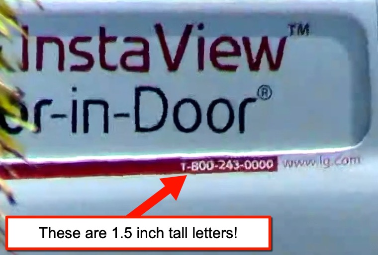 4K PTZ Camera Zoomed into small letters