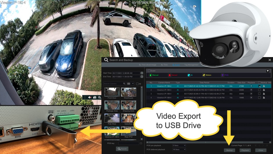 Security DVR Video Backup to USB Drive