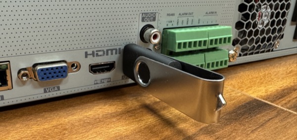 security DVR USB drive