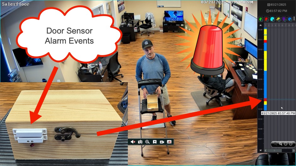 security camera alarm sensor