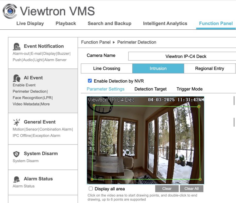 IP camera AI software human detection